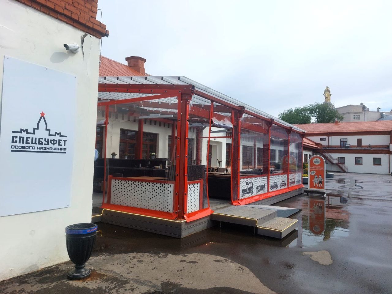 ПВХ шторы для летней террасы кафе в Талдоме