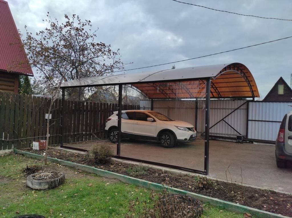 Прозрачные шторы ПВХ для навеса под автомобиль в Талдоме